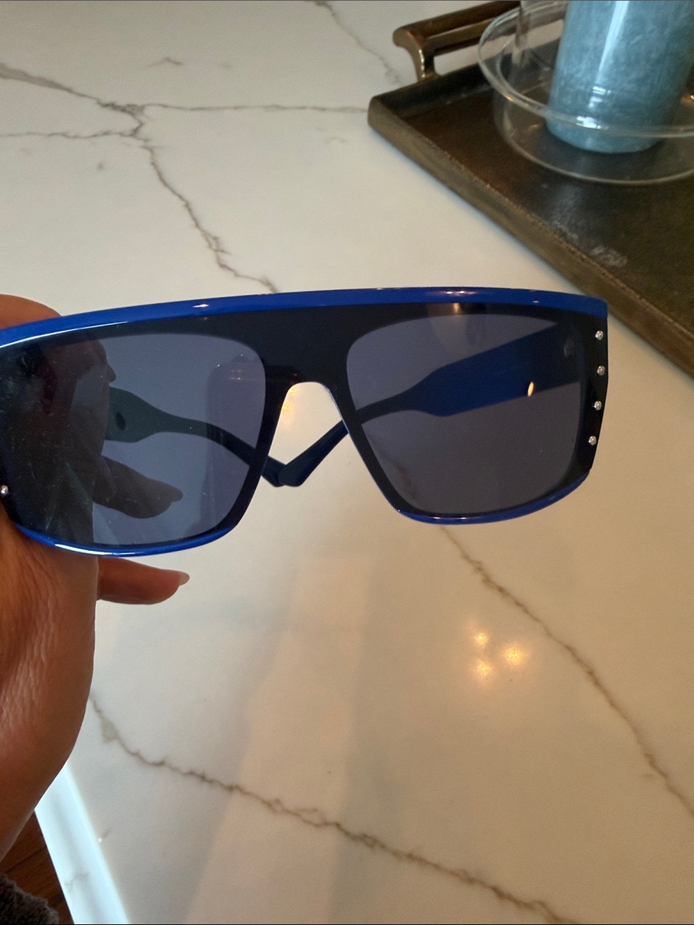 Jimmy Choo Blue Shield Sunglasses